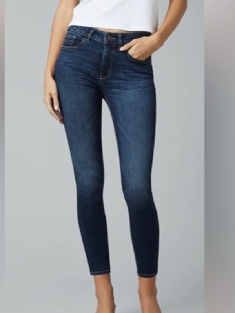 Dl1961 Florence Skinny Mid Rise Instasculpt Ankle Jeans Prewitt Wash 27